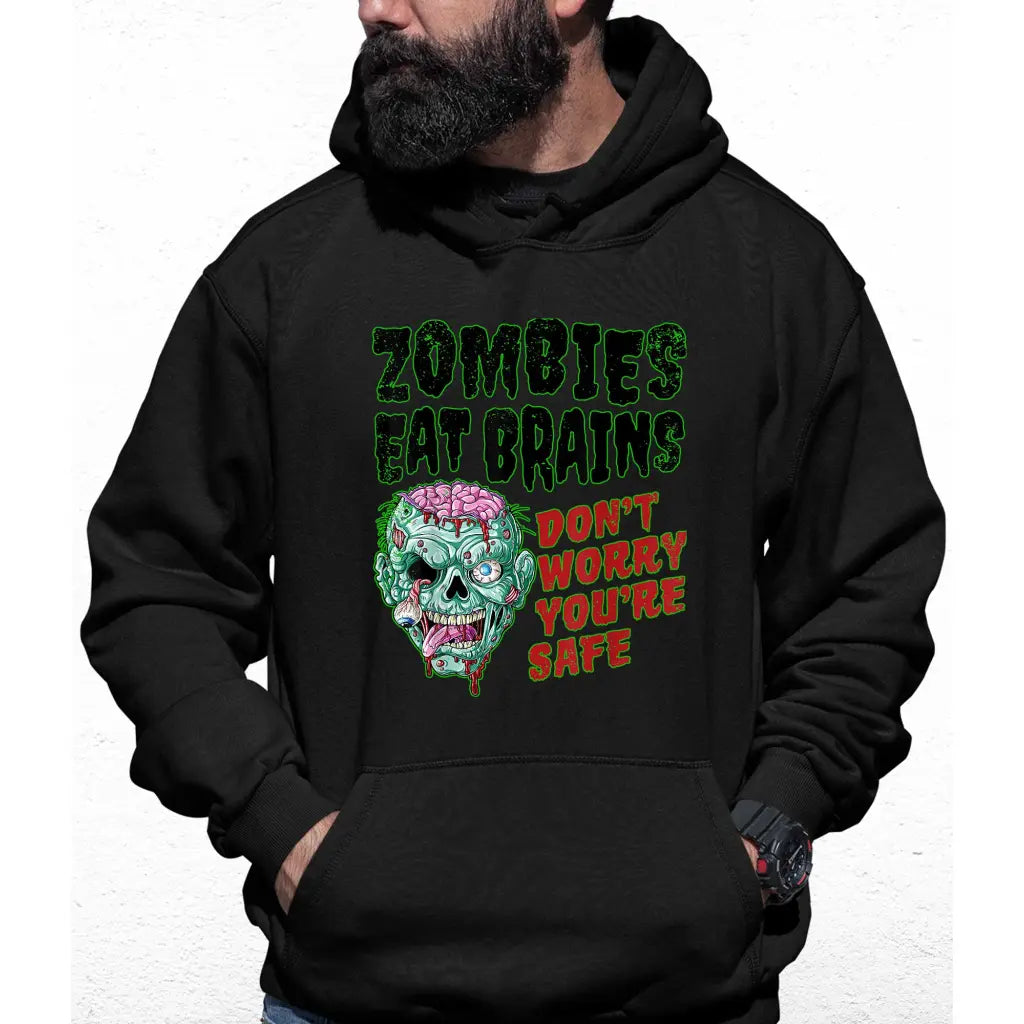 Zombies Eat Brains Colour Hoodie - Tshirtpark.com