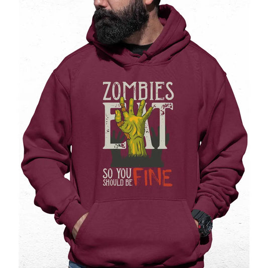 Zombies Eat Hand Colour Hoodie - Tshirtpark.com