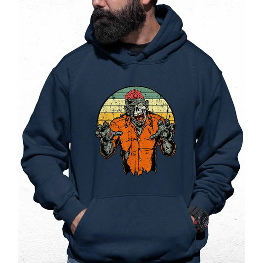 Zombies Orange Shirt Colour Hoodie - Tshirtpark.com