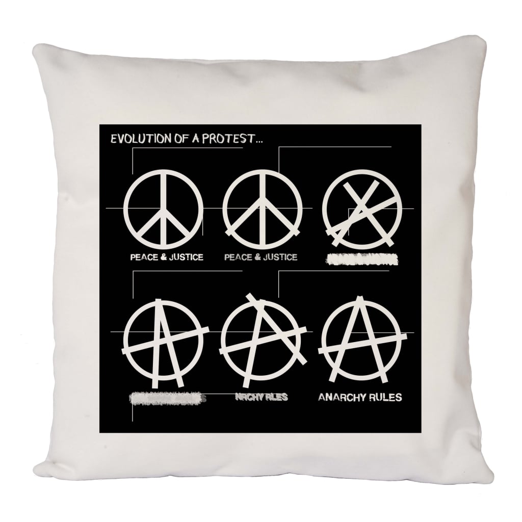 Evolution Of A Protest Cushion Cover