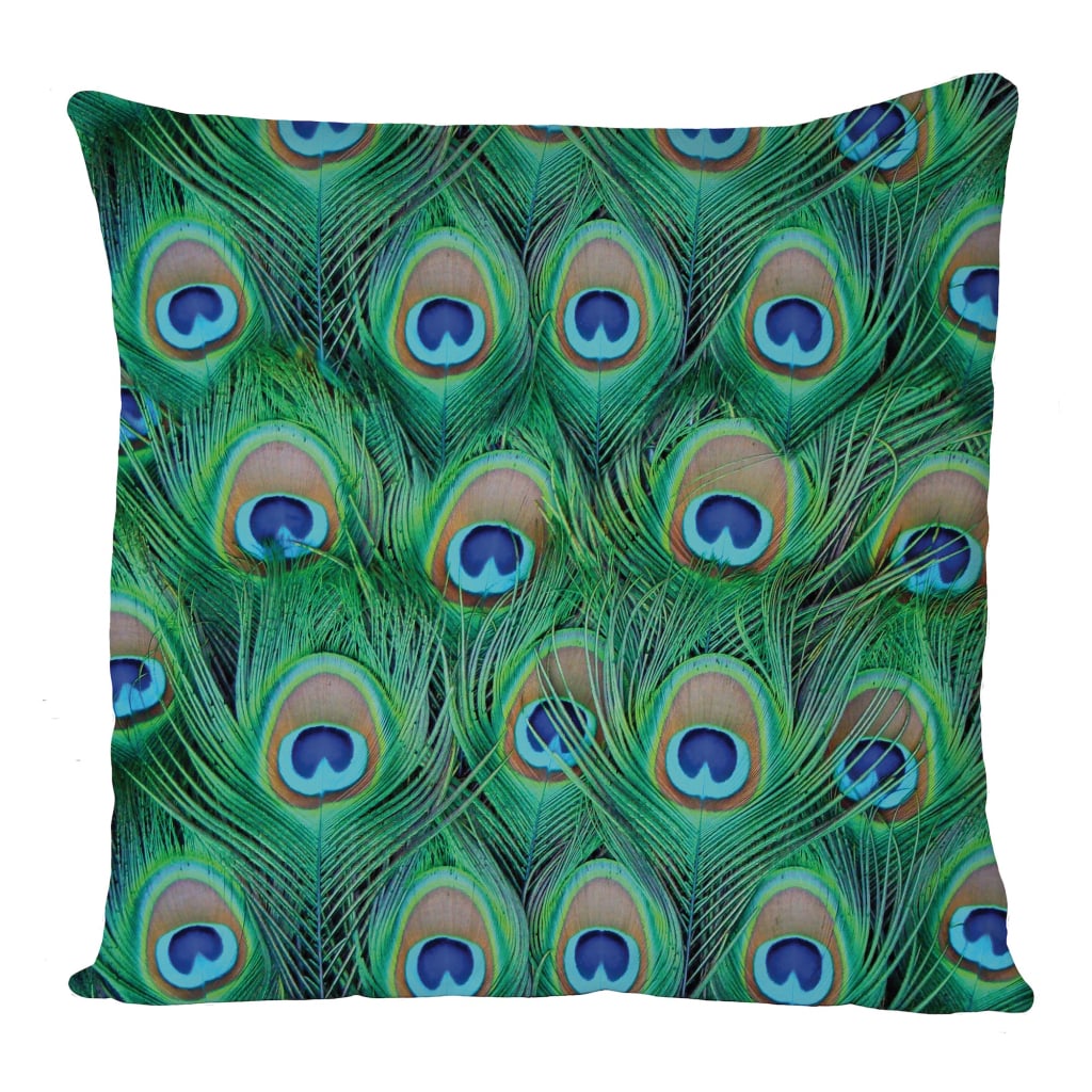 Peacock Feathers Cushion Cover