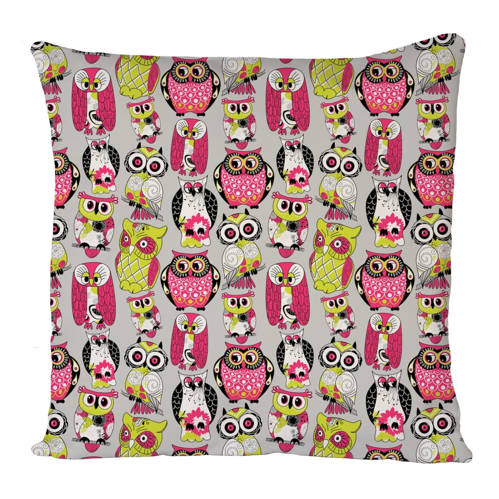 Pink Owls Cushion Cover