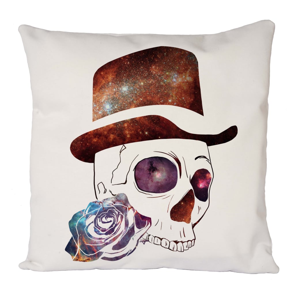 Skull Flower Cushion Cover