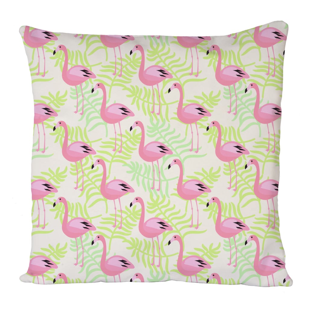 Tropical Flamingos Cushion Cover